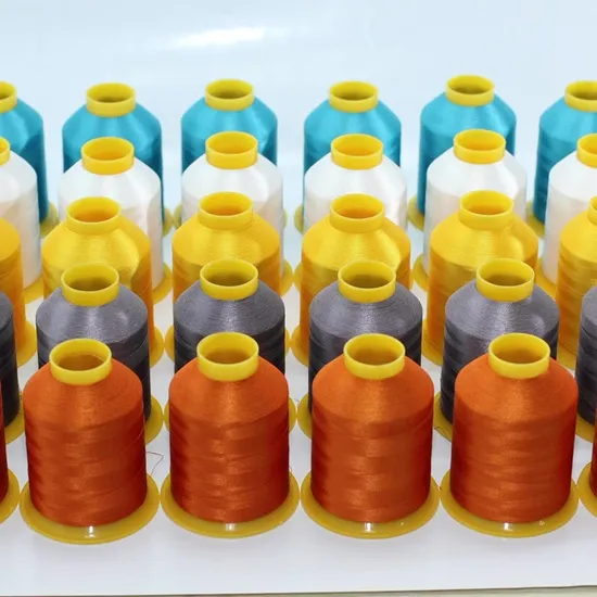 120d/2 4000m 100% Trilobal Polyester Embroidery Thread for Machine Embroidery