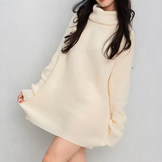 Winter Warm Sweater High-Grade Knitted 100% Wool 2/26nm Cashmere Yarn