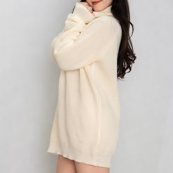 Winter Warm Sweater High-Grade Knitted 100% Wool 2/26nm Cashmere Yarn