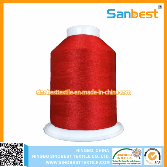 Filo da ricamo in poliestere trilobato 120d/2 4000m 100% per ricamo a macchina